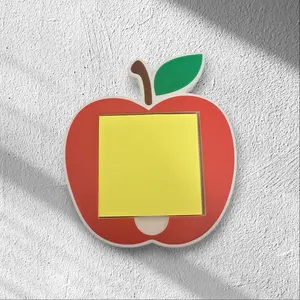 Apple 3D Printed Sticky Note Holder Desk Accessory Office Decor, Back to School, Teacher Gift Design Lightweight Durable Handmade PLA Material