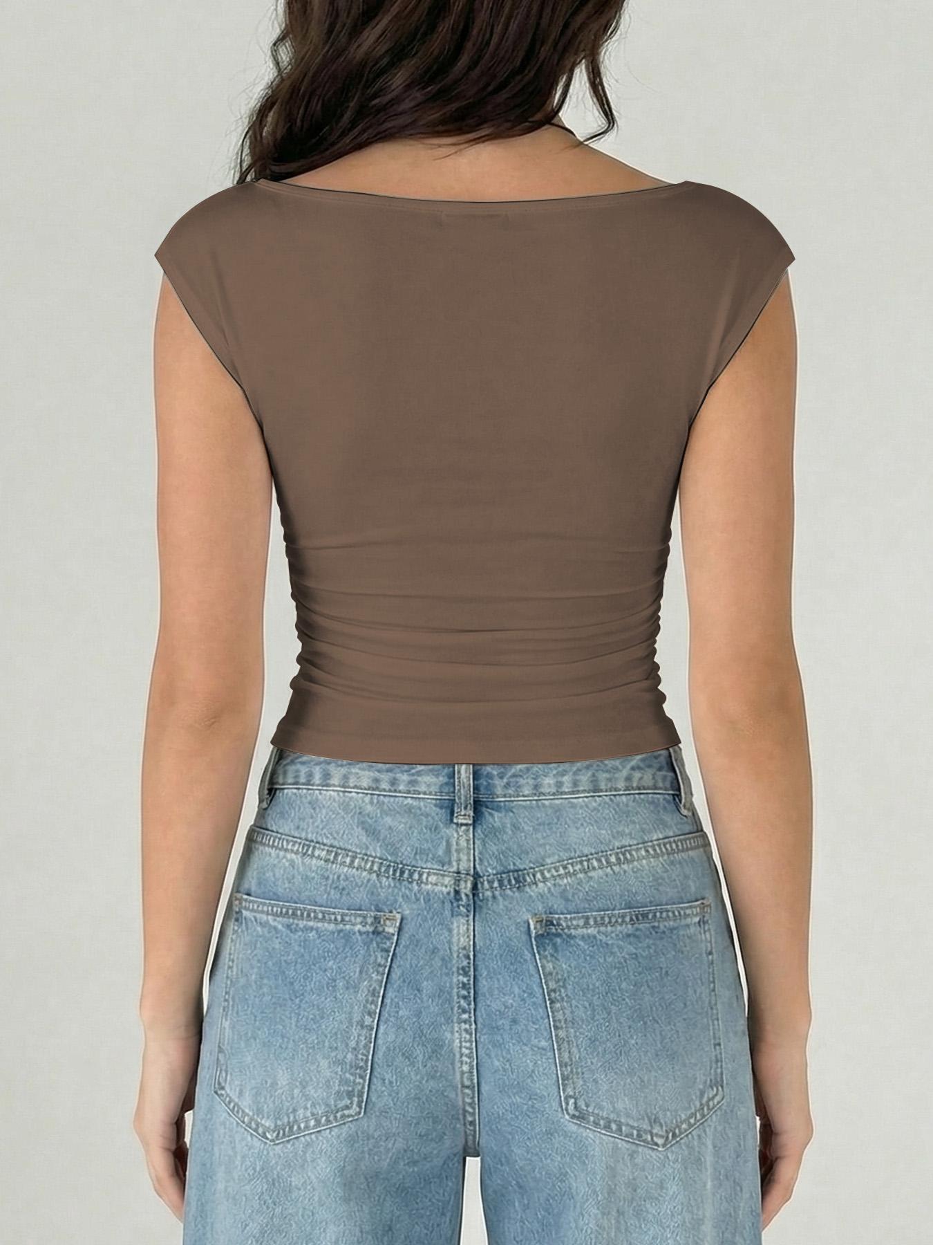 Women’s Summer Sports T-Shirt – Lightweight Moisture-Wicking Short-Sleeve Shirt, Casual Activewear for Outdoor Exercise or Everyday Wear#TikTokShopStockUp