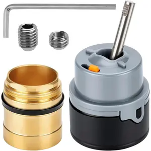 Upgraded RP50587 Faucet Cartridge Replacement Fit for Delta rp50587 DST Single Handle Kitchen and Lavatory Faucets Repair Kit(36mm) -Includes RP51503 Bonnet Nut, Fix Leak, Squeak, Temperature