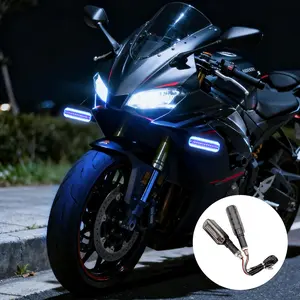 Motorcycle LED Turn Signals Light Blinker Flowing Water Indicators Lamp Flasher Front Rear Lamp For Kawasaki Yamaha Honda