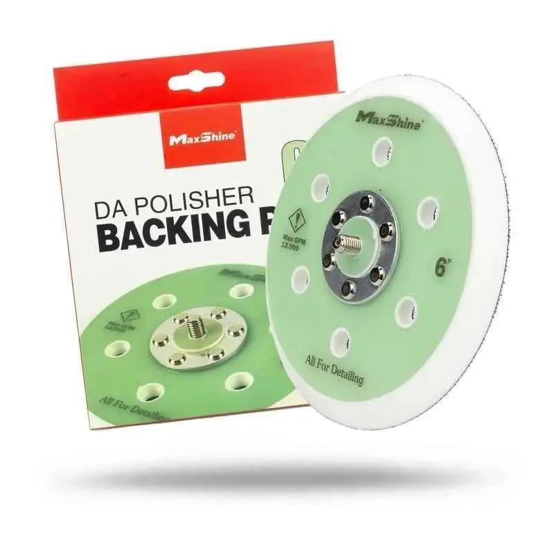 MaxShine 6-in DA Backing Plate, Automotive Polishing Machine Accessory for Car Washing & Maintenance, 6 Inches
