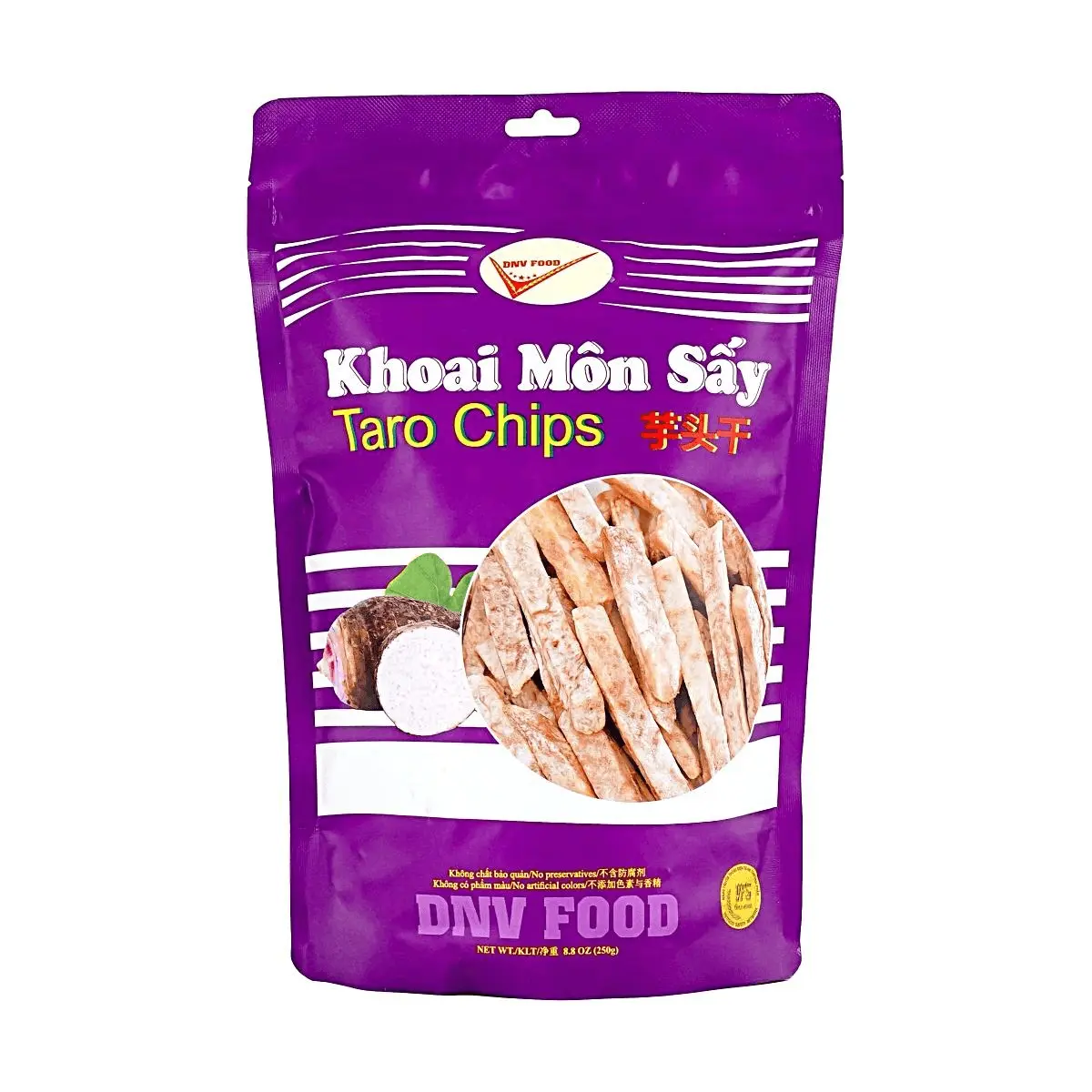 DNV FOOD Vietnamese Taro Fries 250g - Crispy, Savory Snack, No Additives, Natural Flavor