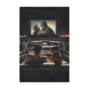 Cuddle-Up Drive-In Movie Blanket by Cozy Comfort, Fleece Throws with Large Size for Couples