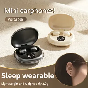 Ultra light Bluetooth sleep earphones, noise cancelling mini wireless earphones, wireless 6.0 high-definition sound quality, fast connection with ultra-low latency, ultra light earphone compartment, suitable for sleep, work, and travel earbuds