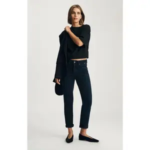 KATHLEEN SLIM BOYFRIEND IN INK FEATHER LUXE