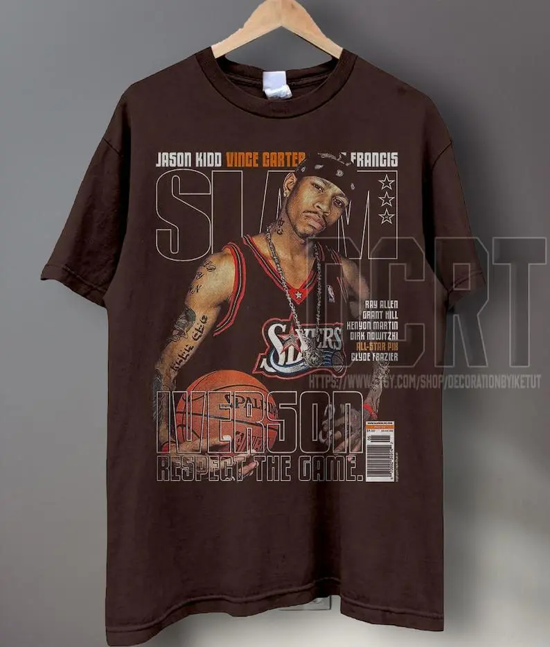 Allen Iverson Shirt, The Answer, Basketball shirt, Big Head, Classic 90s Graphic Tee, Unisex, Vintage Bootleg, Gift Retro