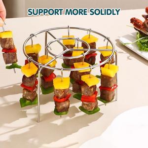 2 Counts Air Fryer Rack Round, Spacious Grill for Kebabs