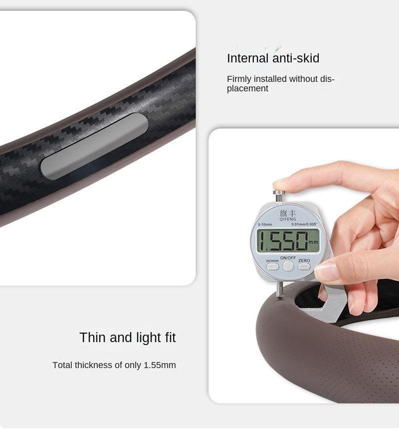 2026 New Car Models Red Leather Steering Wheel Cover Quick Turn Non-Slip Breathable Ultra-Thin All-Season Modern Sport Anti-Slip for Enhanced Driving Comfort