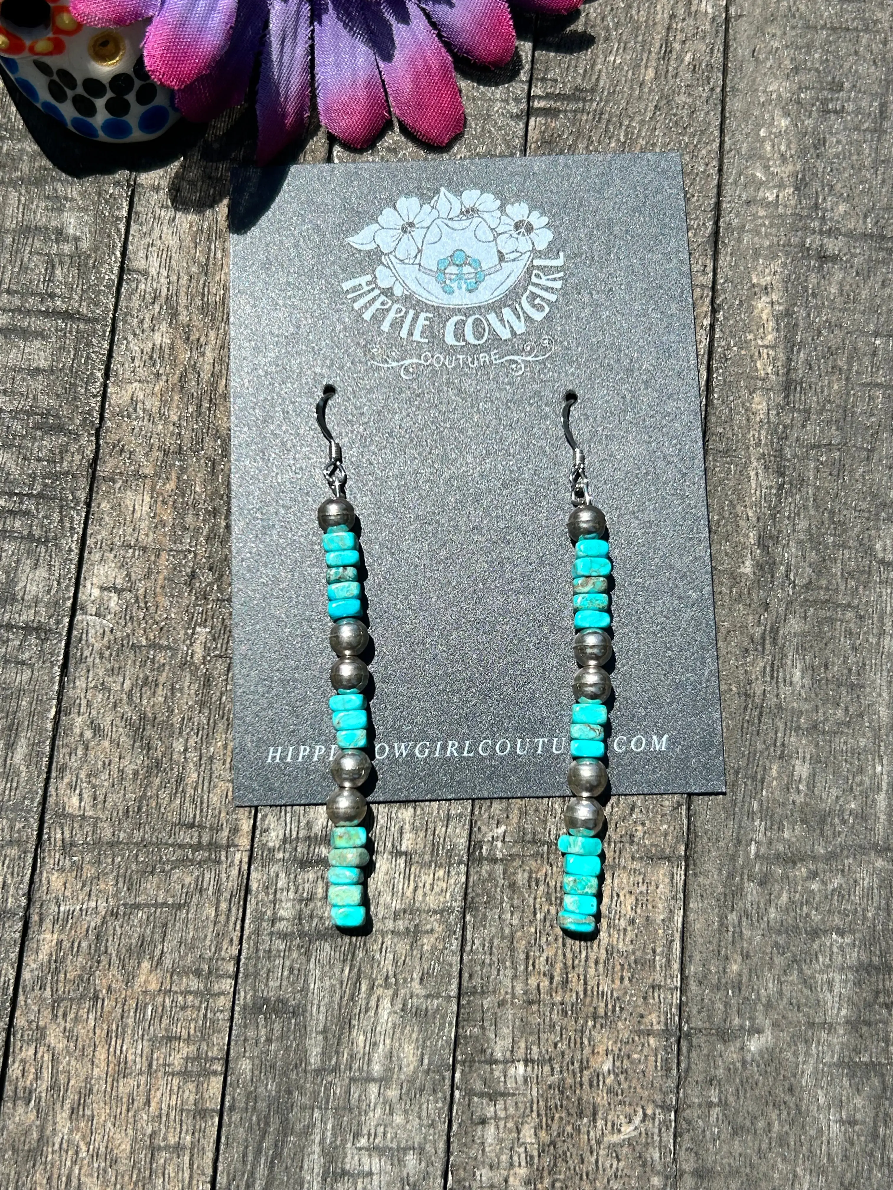 Kingman Bead Dangle Earrings