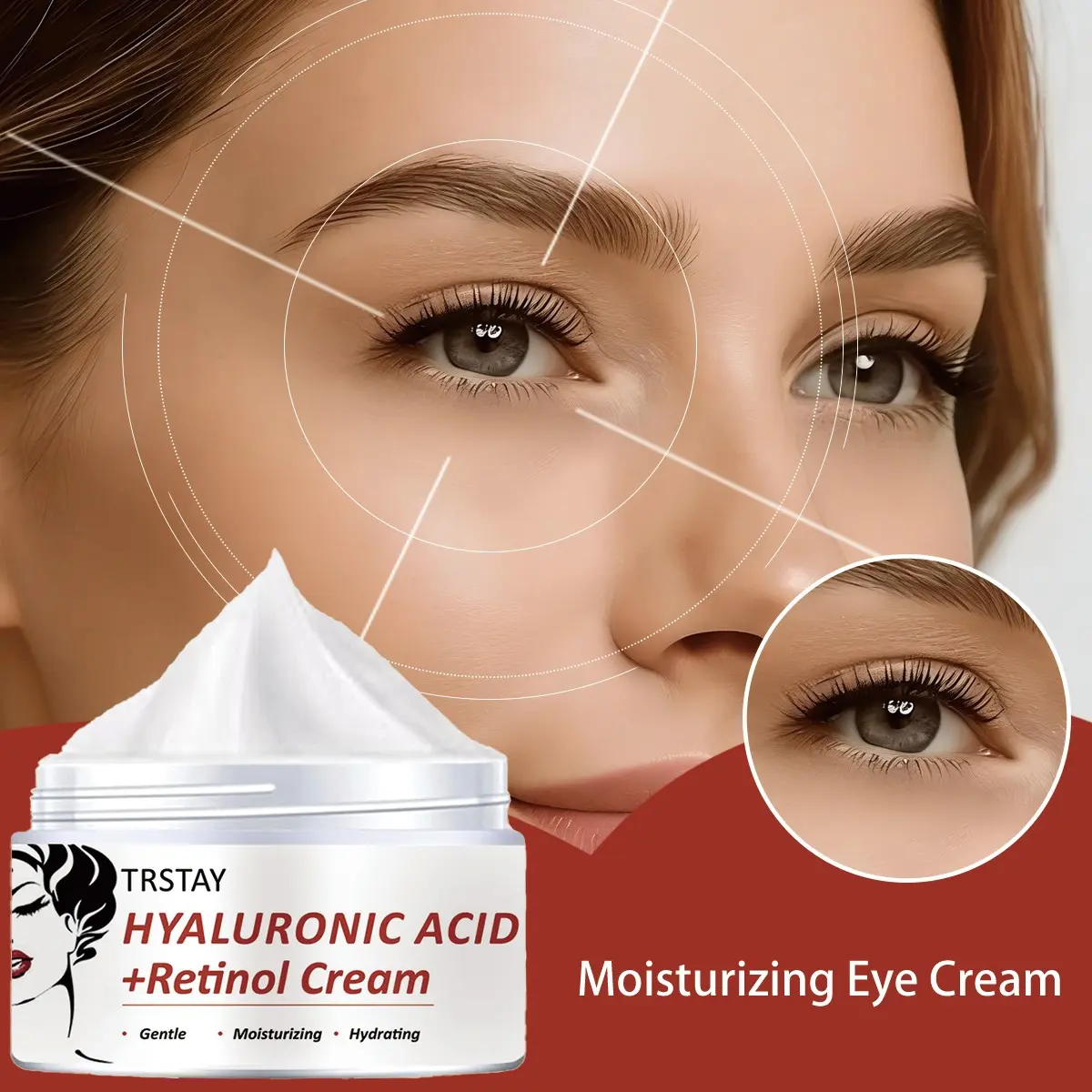 Trstay Daily Face Cream with Retinol, Astaxanthin, Plant Squalane, Glycerin, Coconut Oil, Mild Formula for Moisturizing, Hydrating and Nourishing Care