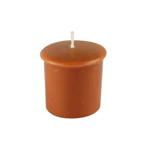 212 MAIN Scented Votive Candles - 8-Piece per Box, Rain Lustered Oak Leaf Brown, Handpoured Wax, Cotton, 8 Hours Aroma, Camping & Hiking Decor