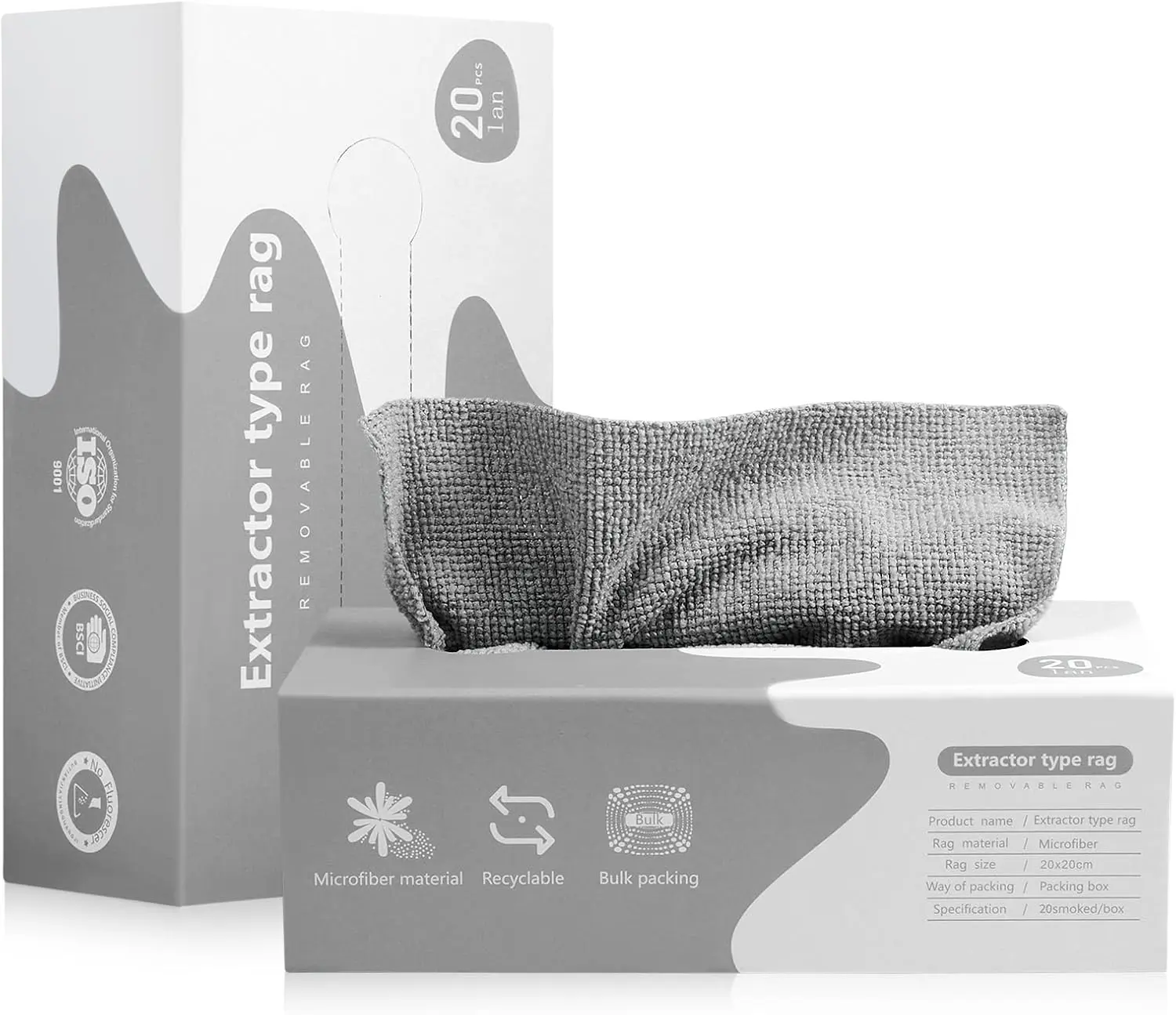 20 Pack Microfiber Cleaning Cloths in Box, Reusable Car Detailing Towels, Super Absorbent Kitchen Rags, Streak-Free Home Cleaning & DIY Tools
