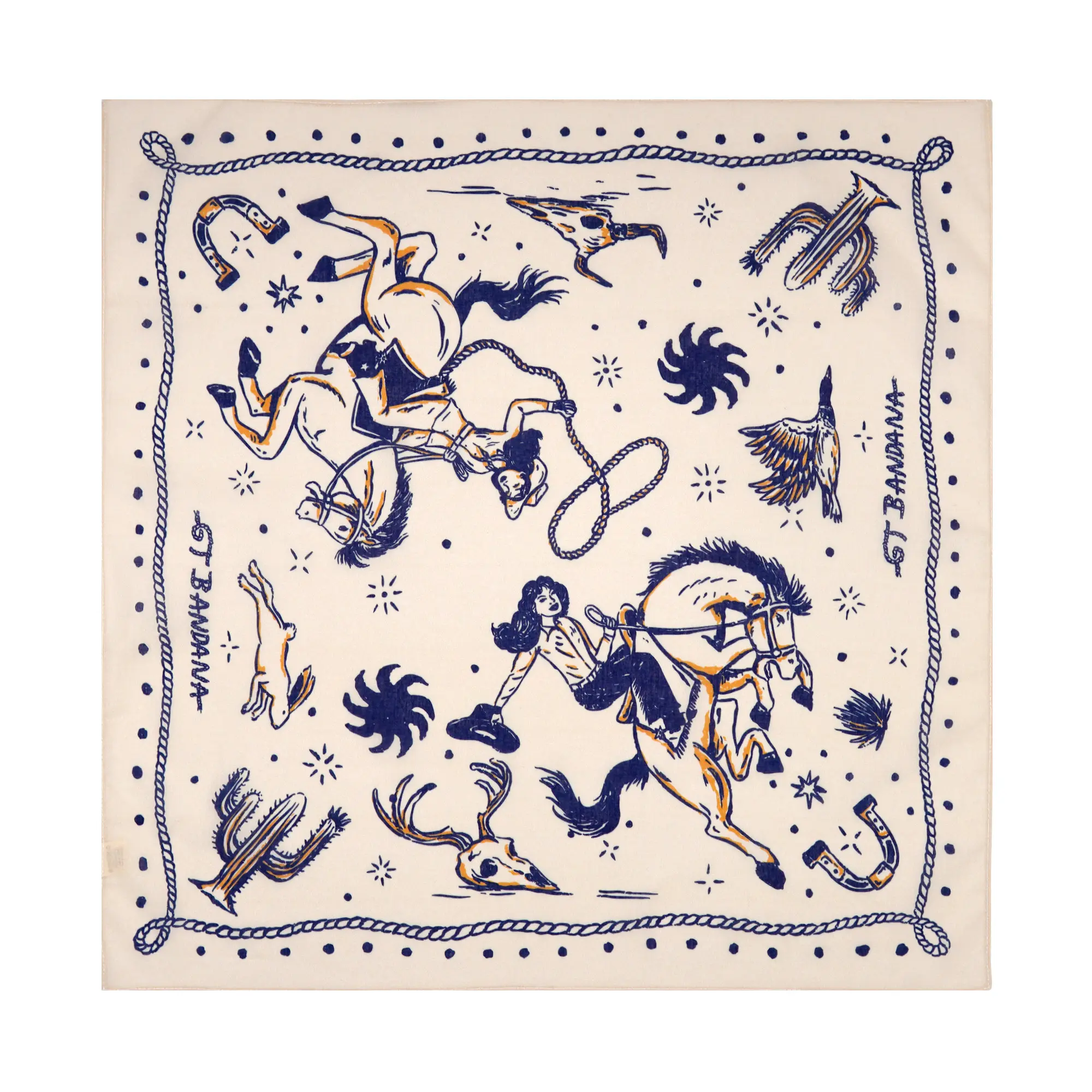 22"×22" Original Design Cotton Bandana | Multi-Purpose Headwear