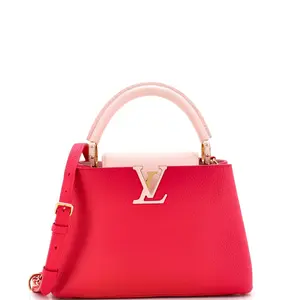 Pre-owned Louis Vuitton Leather Top Handle Bags Braided Chain Capucines Bag Taurillion BB by Rebag