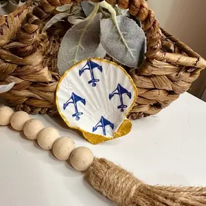 1- Anchor decoupaged scallop shell dawn power