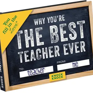 Knock Why You're the Best Teacher Ever Fill in the Love Book Fill-in-the-Blank Gift Journal, 4.5 x 3.25-inches