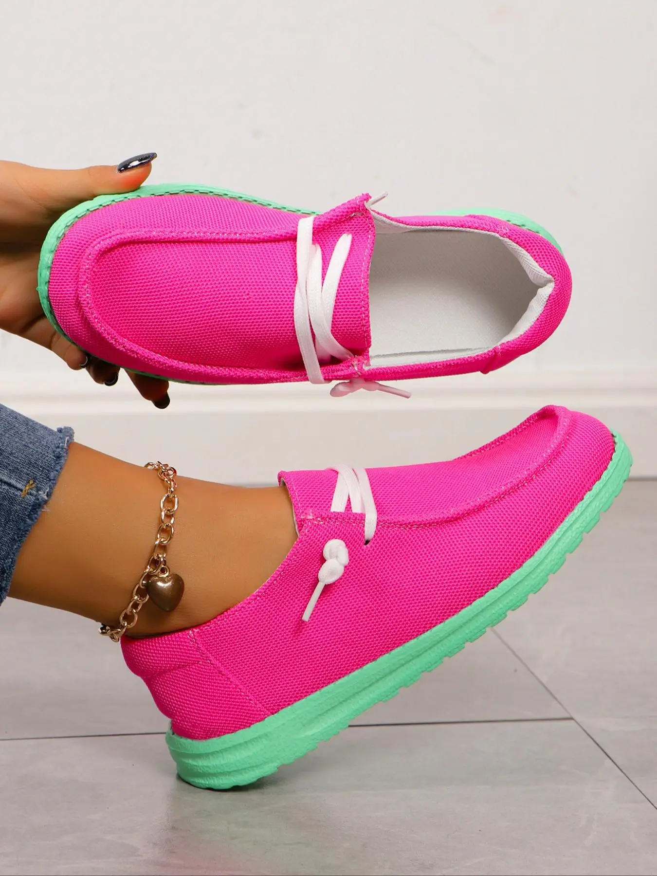 Women's Casual Minimalist Lace-up Flat Shoes, Trendy Soft Comfy Sneakers, All-match Chic Shoes for Women & Girls for Daily Wear