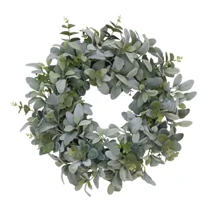 Puleo International 22" Lambs Ear Wreath