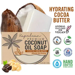 Kapuluan Coconut Oil Soap with Hydrating Cocoa Butter for Ultimate Skin Healing - Body Care Body Wash Cleansing Moisturize