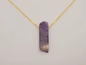 Elegant Crystal Necklace: Golden Amethyst, Amazonite, Tiger Eye, Rose Quartz - 20 Inches