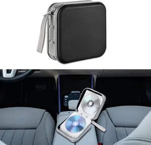 CD Case, Cd Holder for , 48 Capacity Hard Plastic DVD Case, Universal CD Organizer Wallet Protective DVD Storage  Interior Accessories Suitable for   Office Travel (Black)