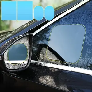 Car Rearview Mirror Anti-Fog Film, 4 Counts/set Side Window Glass Rainproof Clear Film, Auto Accessories for Car Exterior
