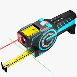 DTX10 3 in 1 Digital Tape Measure & Laser Measurement Tool, 330Ft Laser Distance Meter, Auto Lock Tape with 1/32" High Precision, Green Alignment Laser, Area Volume Calculation & APP Sync,for  Men  Gifts