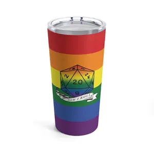 Nerdy Gay Pride Tumbler | How I Roll Stainless Insulated Drinkware Steel Drinkware Flasks