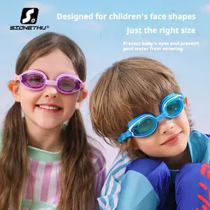 Anti Fog Swimming Goggles For Kids HD Prescription Glasses With Swim Cap Set Boys Girls Students
