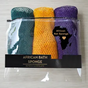 African Exfoliating Net Sponge Bundle, Ethically Sourced from Nigeria Bath Sponge