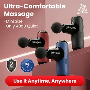 【Bob and Brad&Q2 Mini Massage Gun】Travel-Size Deep Tissue Massager With Carry Box and USB-C, Massage Gun 5 Adjustable Speeds,Percussion Muscle Massage Gun,Home, Gym, or Office,Best Gifts For Women Men