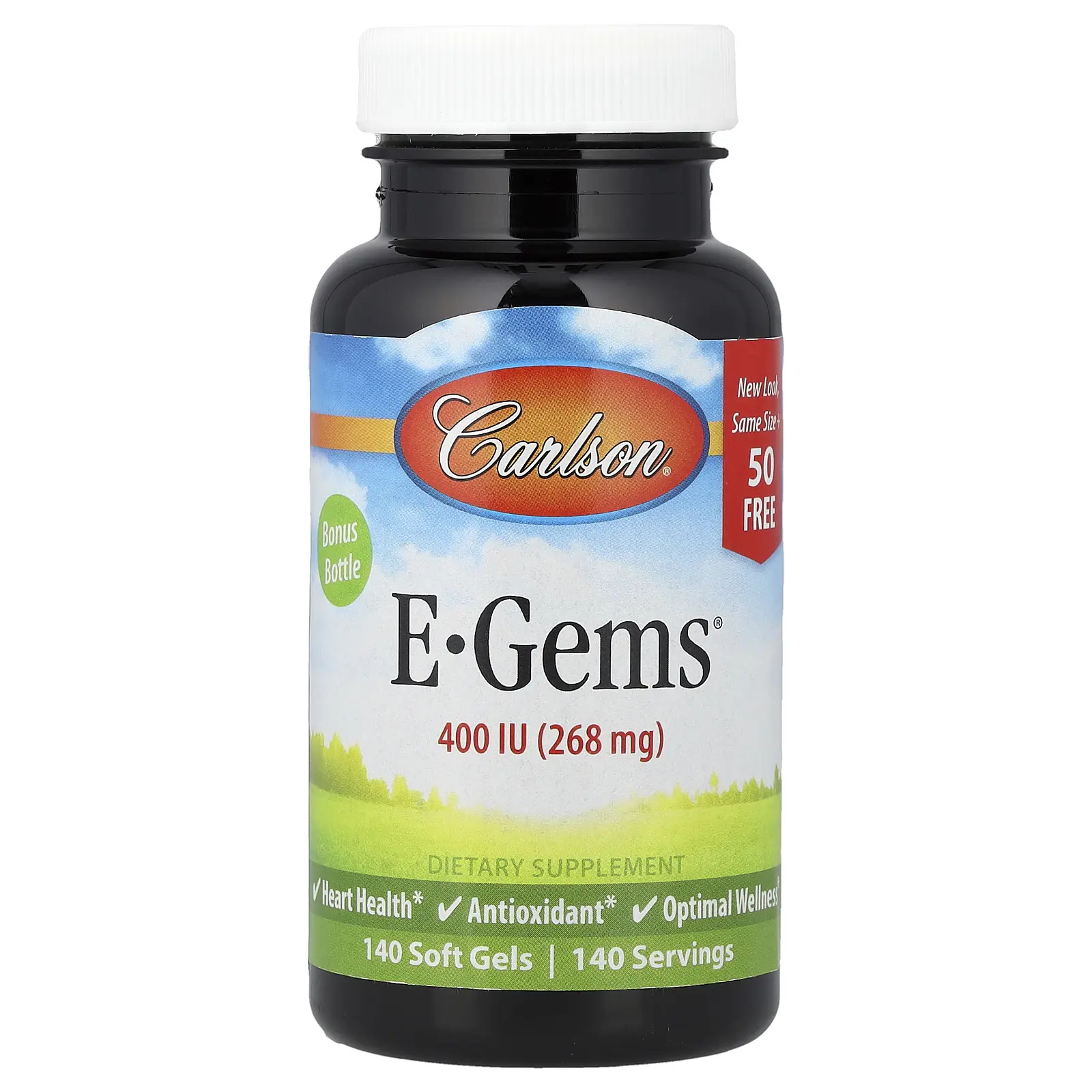 Carlson E-Gems®, 268 mg (400 IU), 140 Soft Gels