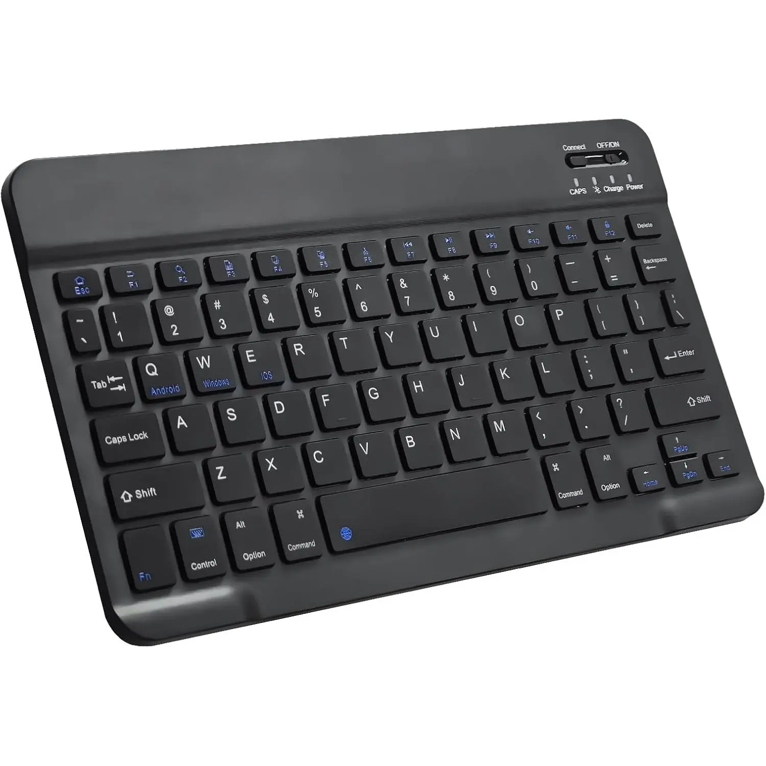 Wireless Tablet Keyboard, Ultra-Slim Rechargeable Low-Profile Bluetooth Keyboard Compatible with iPad, White, External Keyboard