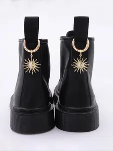 Rhinestone Sunflower Boot Shoe Charms, Bling Shoe Charms, Sweet Cool Party Shoes Accessories, Halloween Hearts Pattern, All Seasons