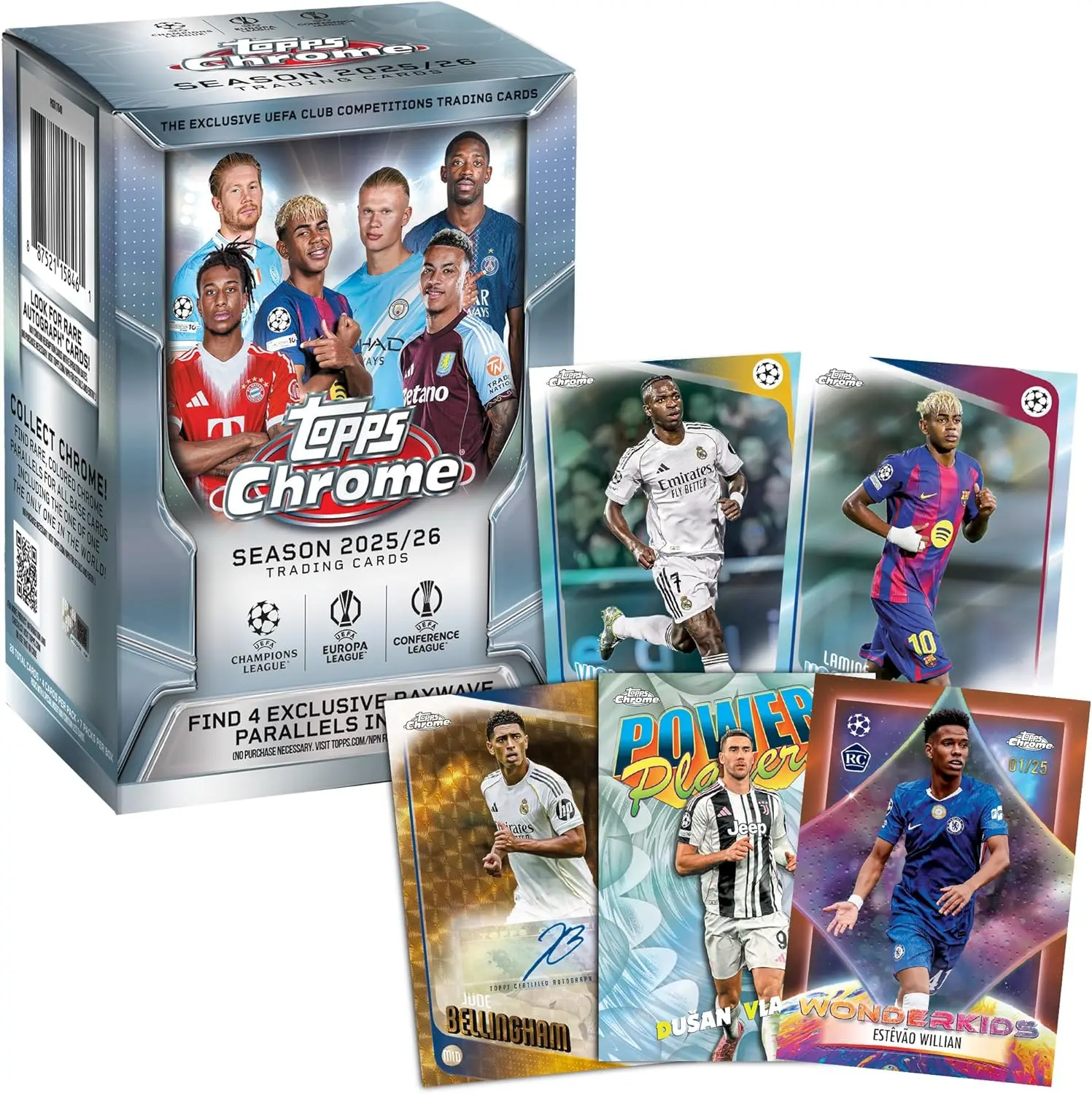 2025-26 Topps Chrome UEFA Club Competitions Soccer Value Box