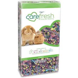 Carefresh 99% Dust-Free Confetti Natural Paper Small Pet Bedding with Odor Control, 10 L