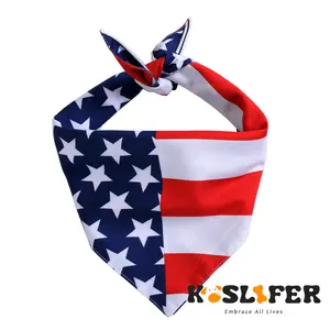 Patriotic Pet Bandana - Ideal for American Flag Patterns and Celebrating America's Great Victories, Perfect for Photo Props - Soft and Absorbent Triangle Towel for Dogs and Cats - Great Saliva Towel and Bib for Pet Gifts and Party Decorations.
