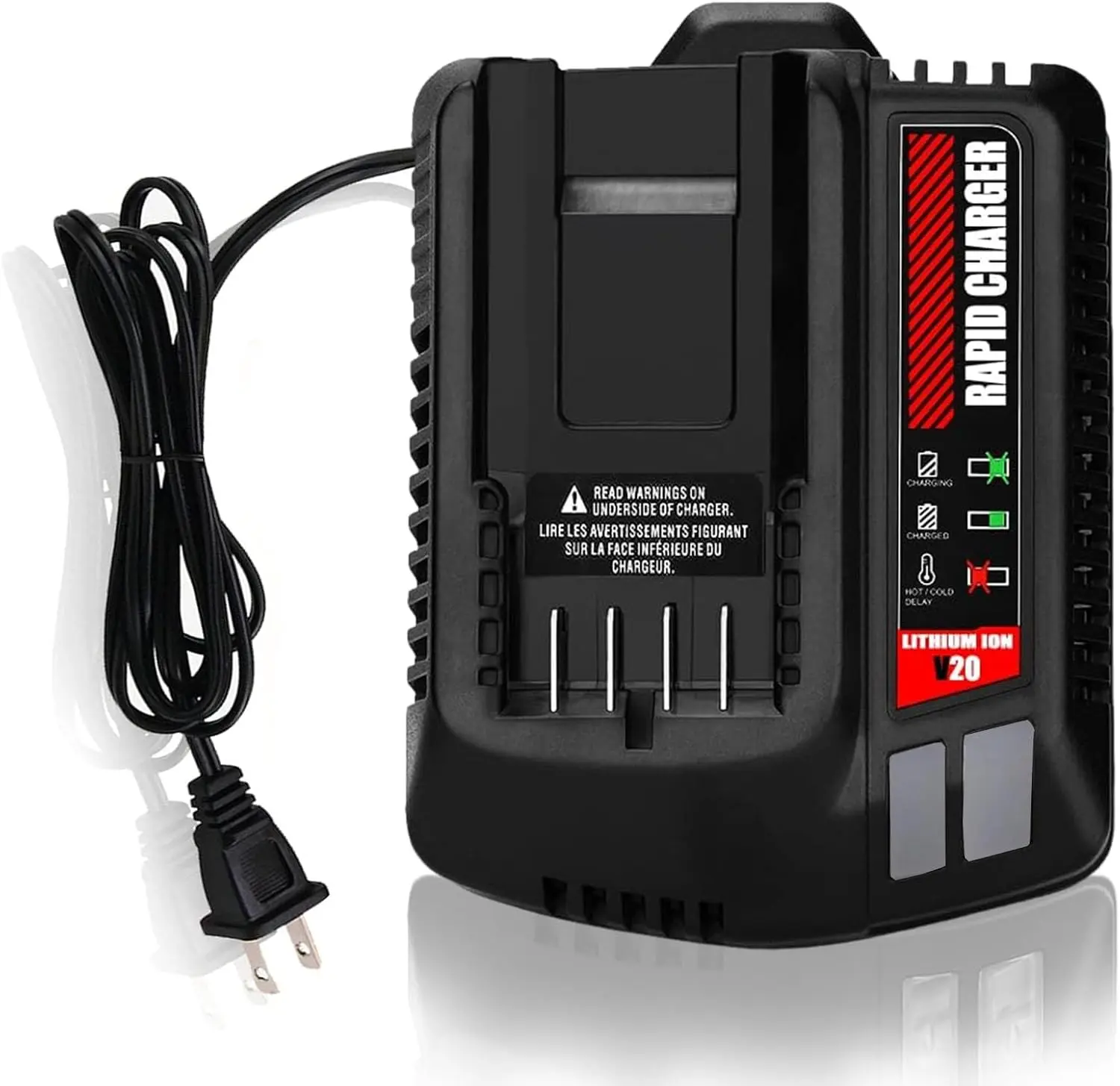 CMCB104 20V Fast Battery Charger, Compatible with Craftsman 20V V20 Lithium Batteries CMCB201, CMCB204 (Power Tool Accessory), Cmcb104 Model