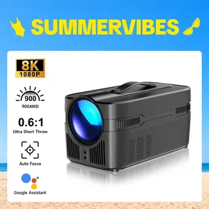 [US warehouse] Magcubic HY450C Projector Auto Focus 8K Decode 900ANSI 0.6:1 Ultra Short Throw Full HD Native 1080P Auto Offset WiFi6 BT5.4 Built-in Daul 5W HiFi Speaker Auto Keystone Correction Home Theater Black Friday Gift Summervibes