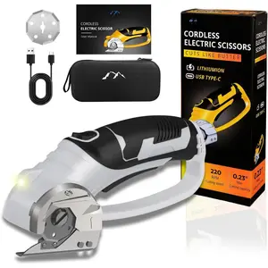 Cordless Electric  - 4V Rotary Fabric & Cardboard  - Light-Duty Carpet  Tool for Crafting and  Use - Portable Rechargeable Box  Machine with Replaceable & Extra