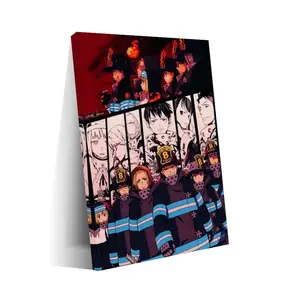 Japanese Anime Fire Force Art Poster1Wall Art Canvas Print Bedroom Living Room Decor