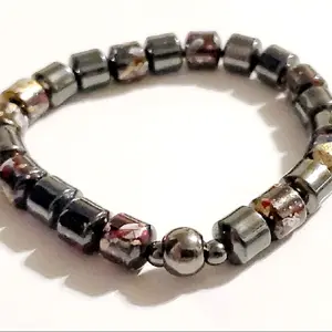 7" Painted Hematite Bracelet