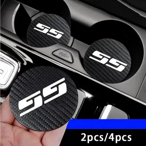 Chevrolet Ss Car Coaster Set, 2pcs or 4pcs Water Cup Cushion, Non-Sponge Rubber Material, Compatible Model A19961208