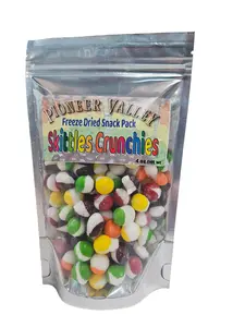 Pioneer Valley Skittles Crunchies - Freeze Dried Skittles, Candy Snack Sweet Crunchy Flavor