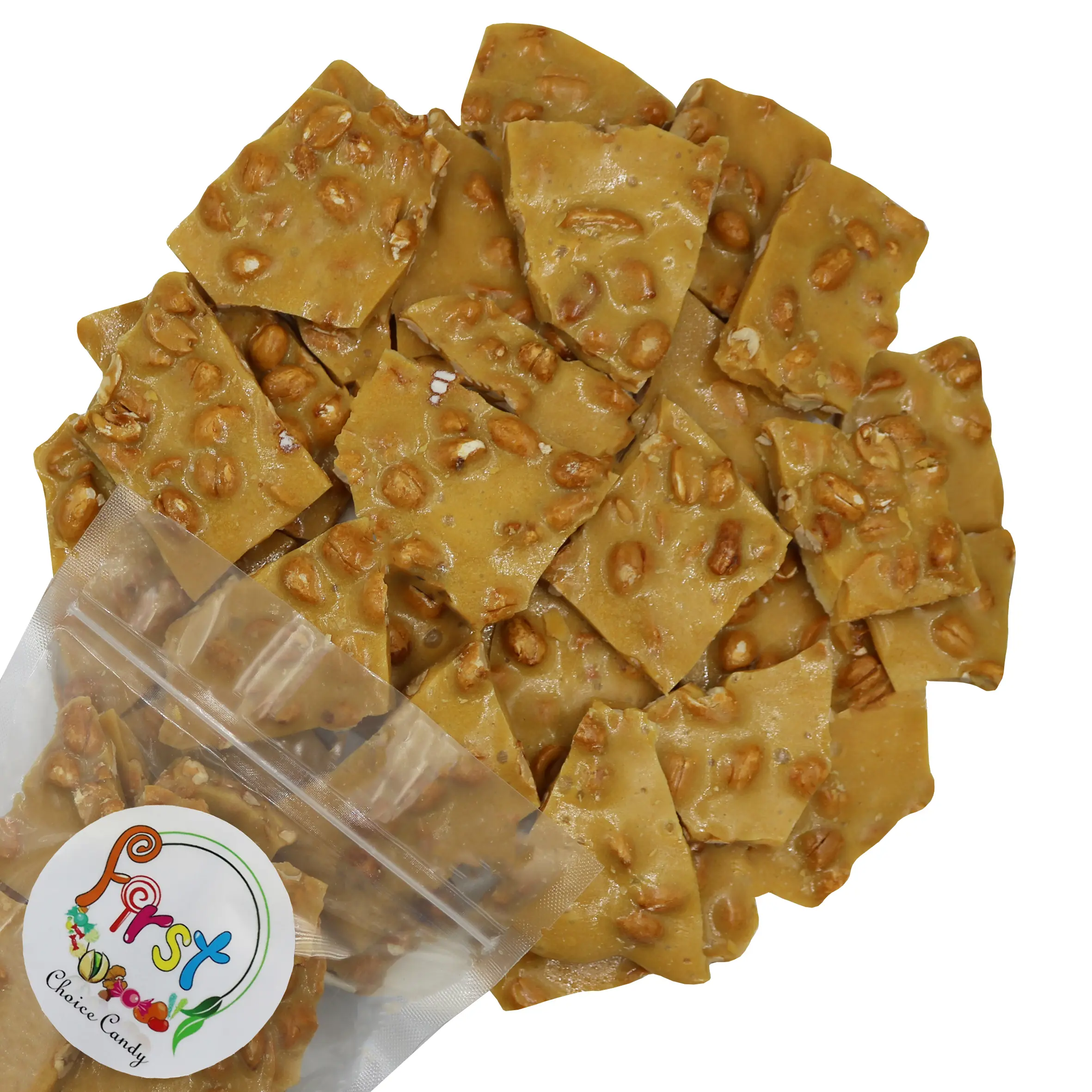 PEANUT BRITTLE 2LB BAG Sweet Candy Snack PEANUT BRITTLE 2LB BAG Sweet Candy Snack