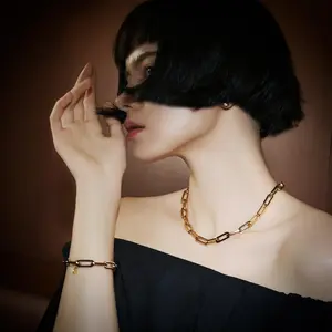 Paper Clip(7mm) Choker Necklace/Bracelet