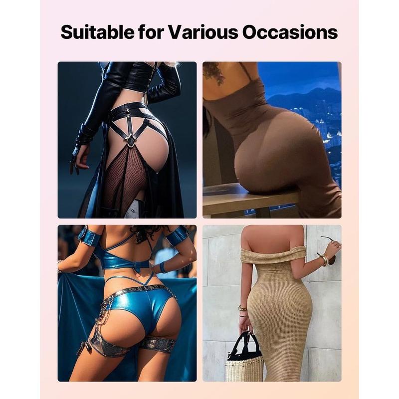 VEVOR Silicone Butts, 100 Silicone Hip Enhancer Shapewear Panty, Fake Buttock Enhancers Pants for Crossdresser, Transgender, Cosplay, Drag Queen (Brown)
