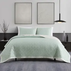 Bebejan 3 Piece Textured Quilted Coverlet Set