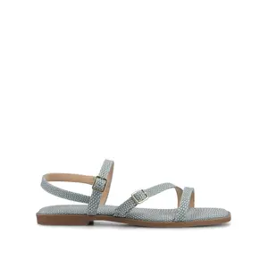 BRIANNA ANKLE STRAP SANDALS - Sky Blue Lizard