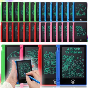 32pcs 4.5inch LCD Writing Board, Education Doodle Board Screen Drawing Pad Erasable Painting Pads Birthday Gifts Valentine's Day Stationery Easter Gifts for the Start of School Season